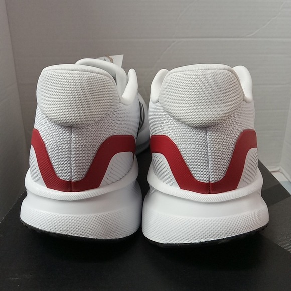 Adidas Runfalcon 5 White Black Scarlet Red Running Shoes IE8818 Men's Size 11.5 - Picture 5 of 9